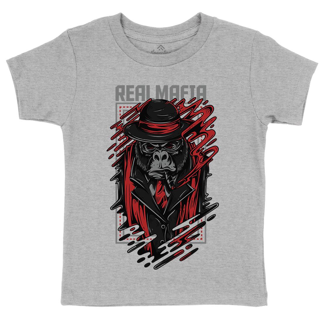 Real Mafia Kids Organic Crew Neck T-Shirt animals D690