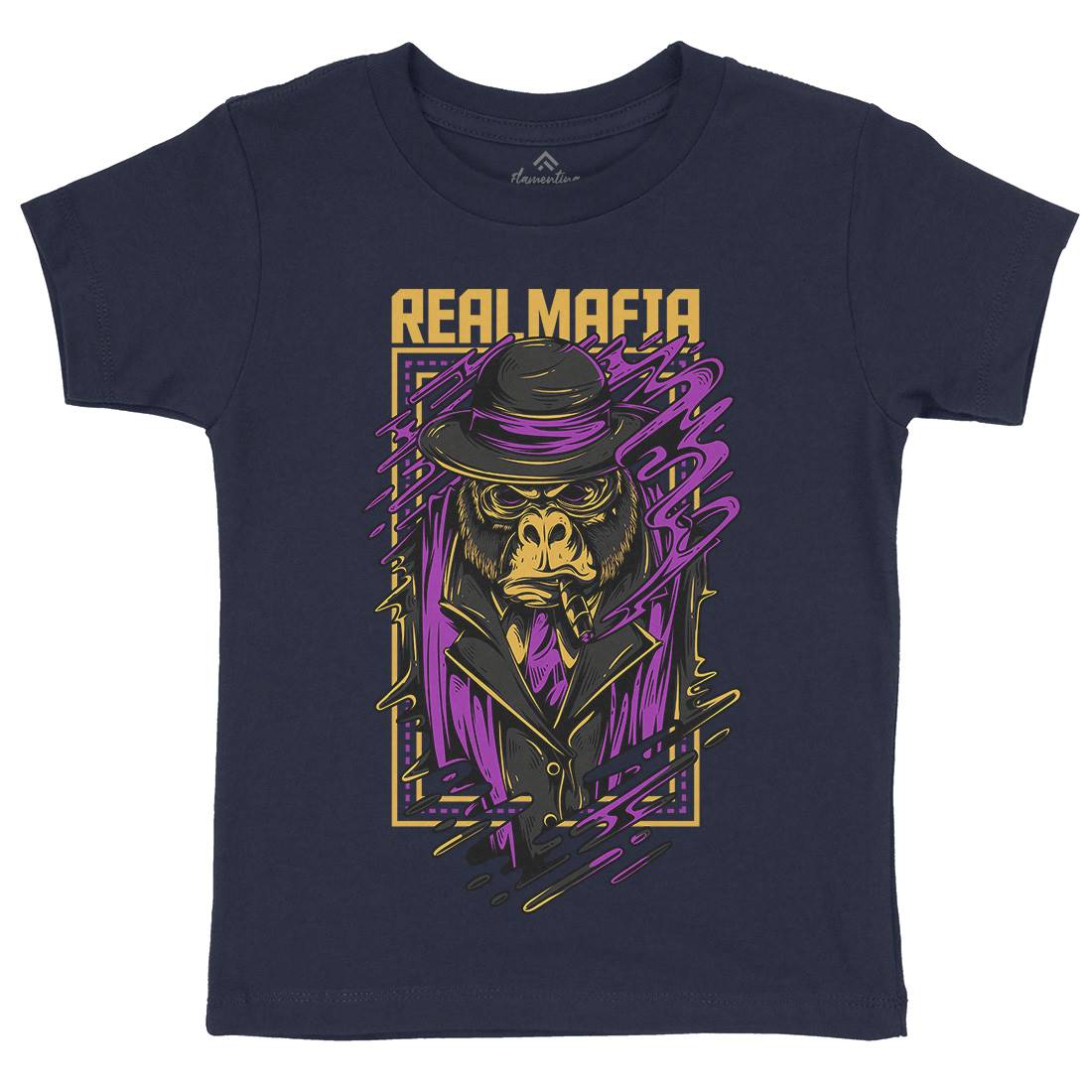 Real Mafia Kids Crew Neck T-Shirt animals D690