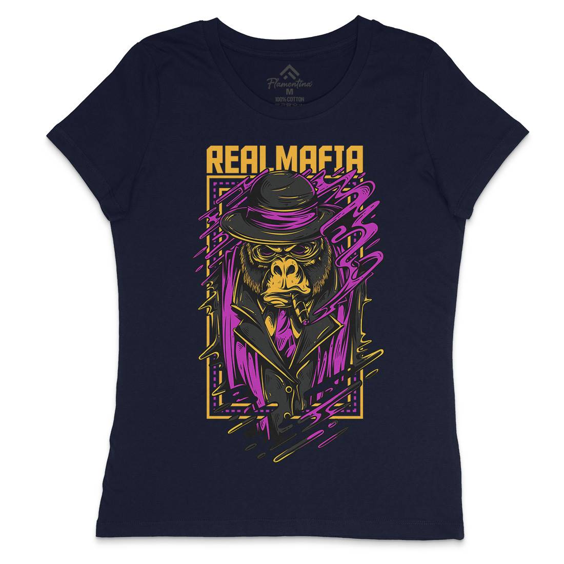 Real Mafia Womens Crew Neck T-Shirt animals D690