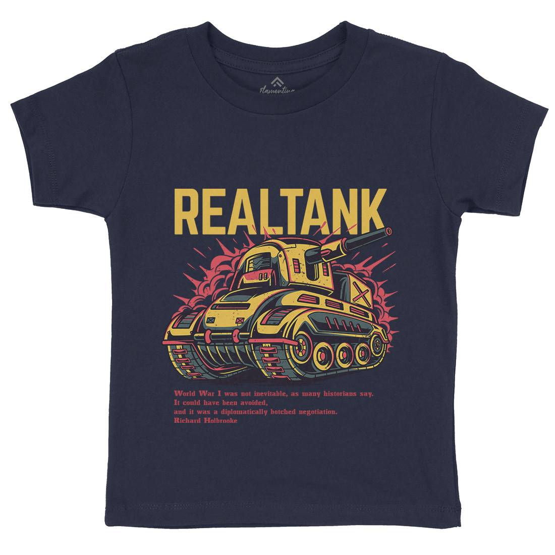 Tank Kids Crew Neck T-Shirt Army D691