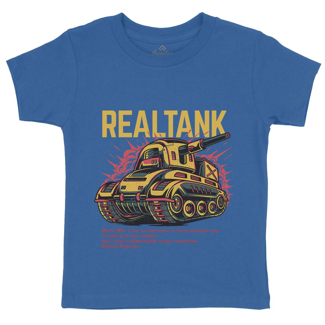 Tank Kids Crew Neck T-Shirt Army D691