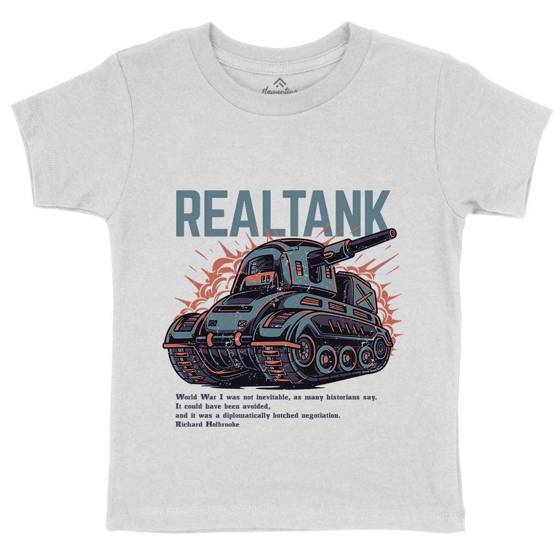 Tank Kids Organic Crew Neck T-Shirt Army D691