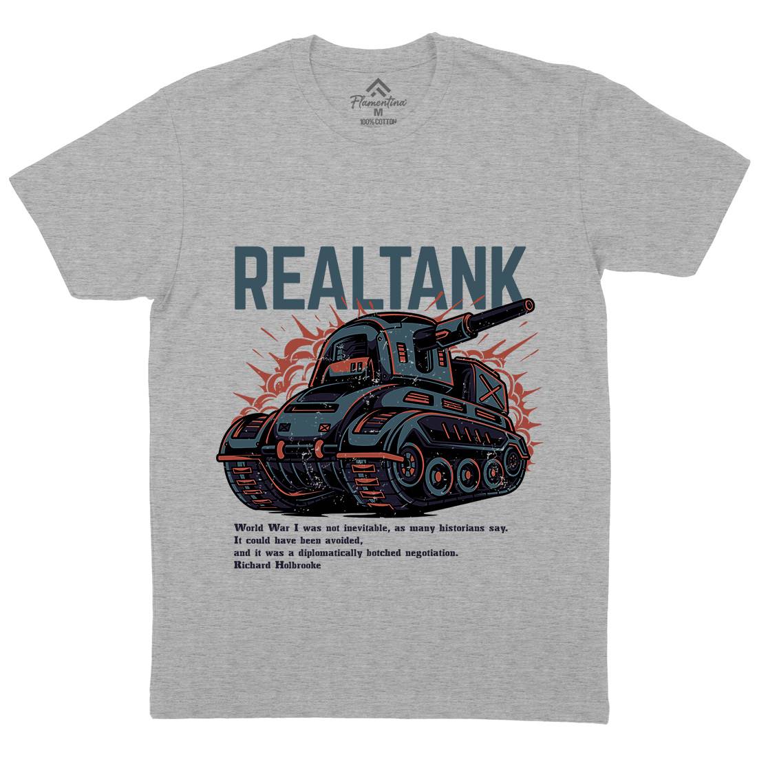 Tank Mens Organic Crew Neck T-Shirt Army D691