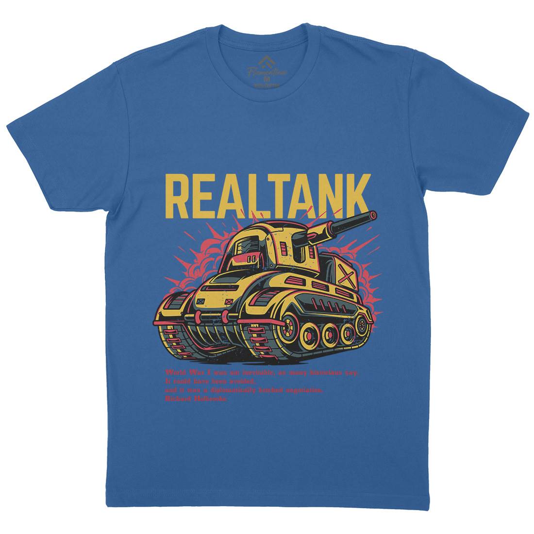 Tank Mens Crew Neck T-Shirt Army D691