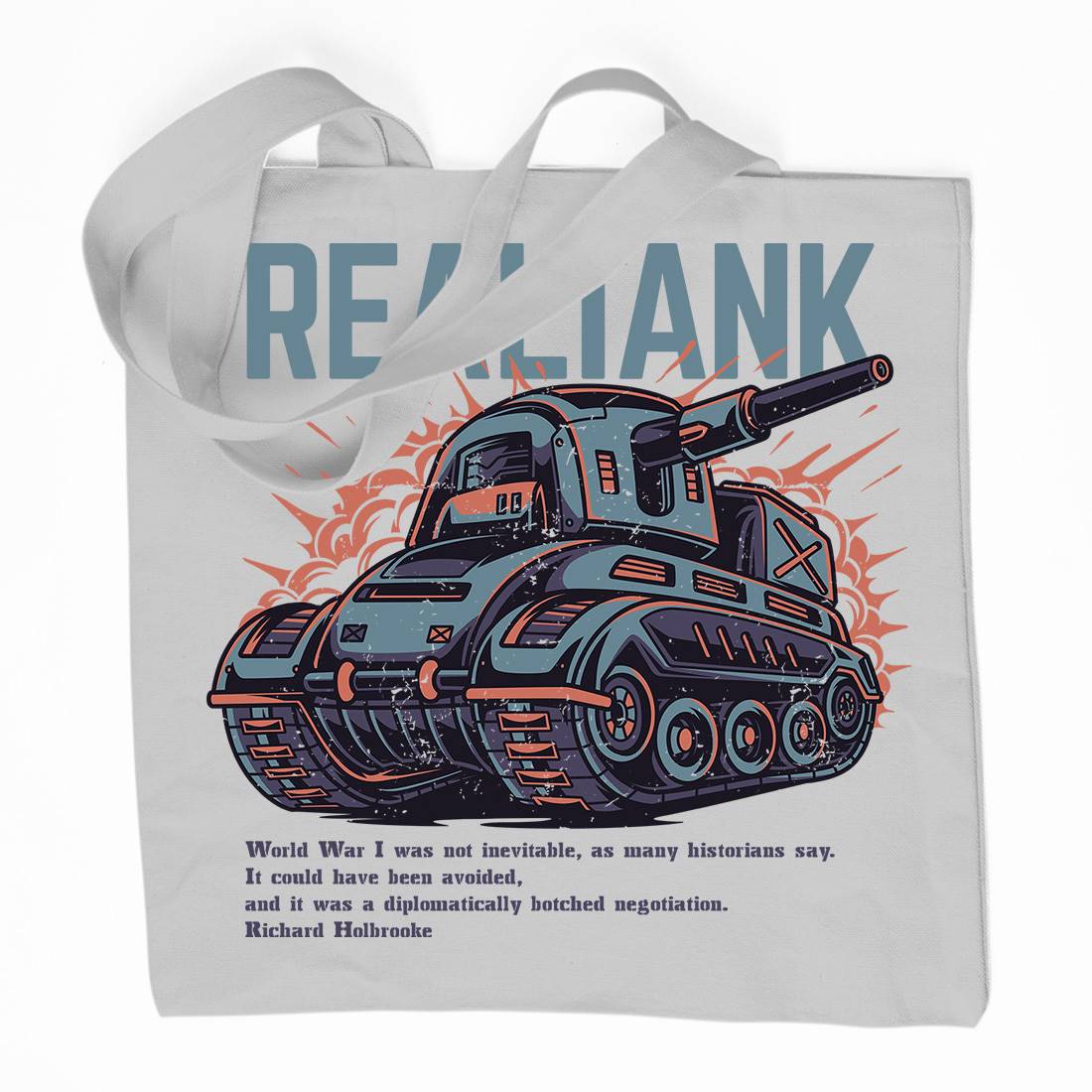 Tank Organic Premium Cotton Tote Bag Army D691