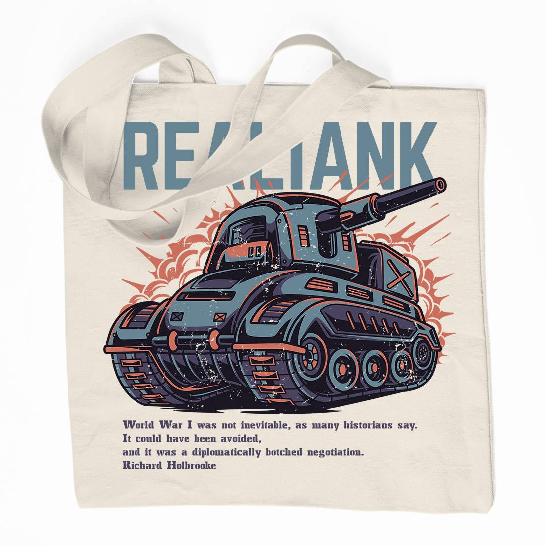 Tank Organic Premium Cotton Tote Bag Army D691