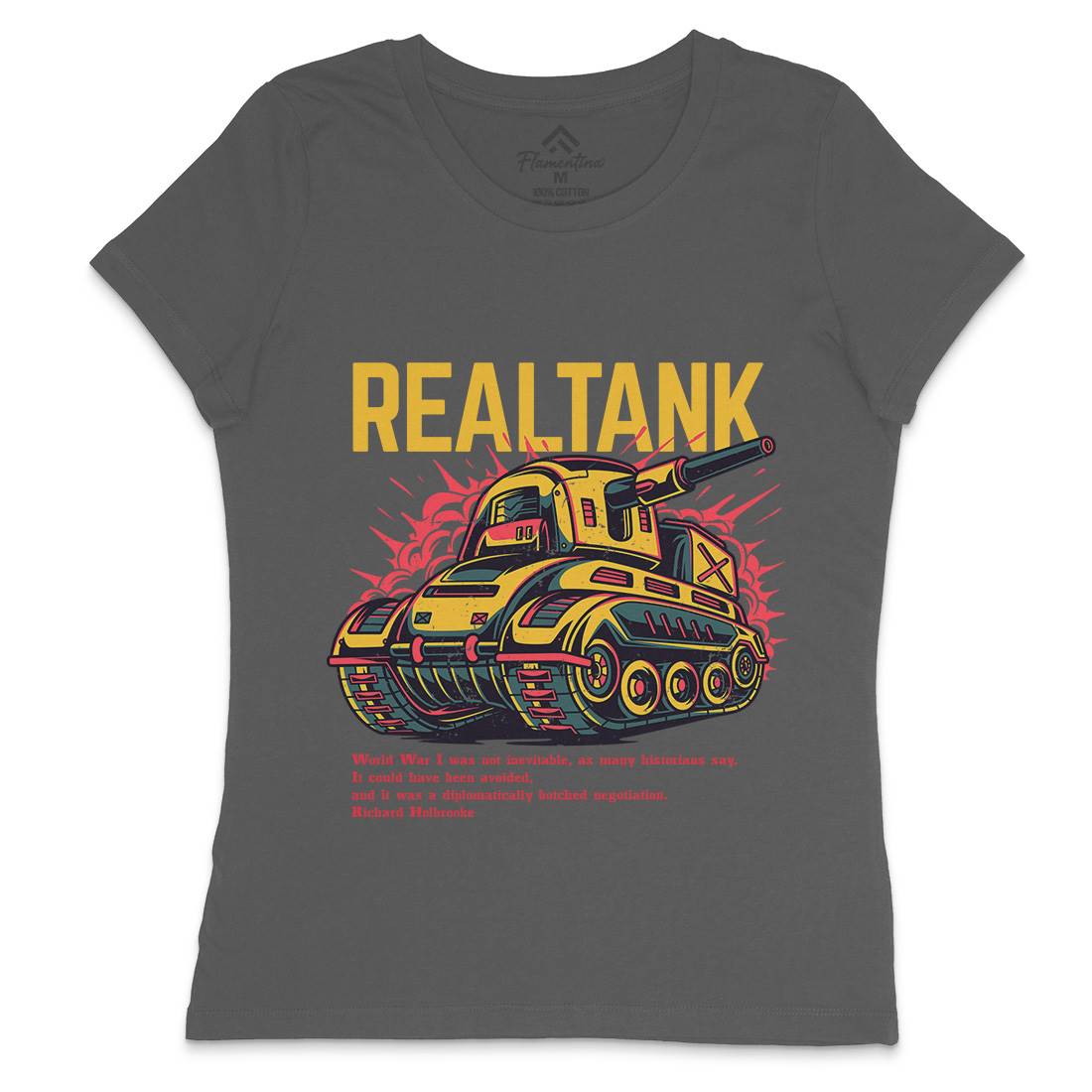 Tank Womens Crew Neck T-Shirt Army D691