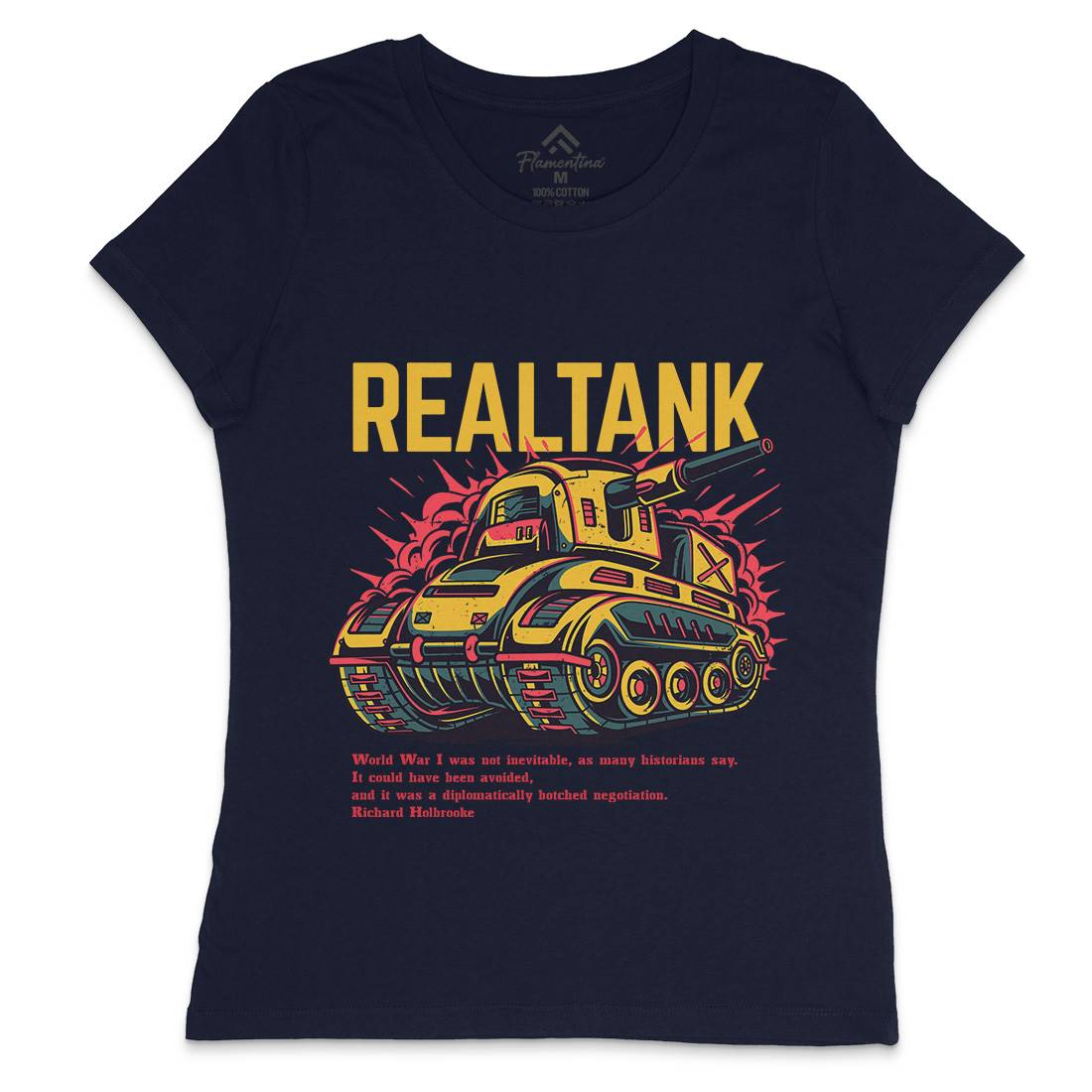 Tank Womens Crew Neck T-Shirt Army D691