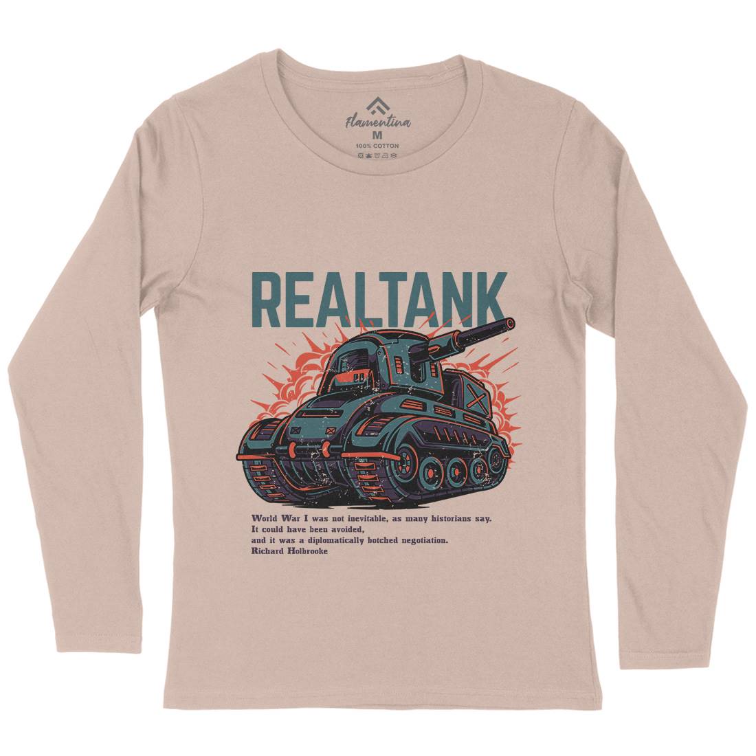 Tank Womens Long Sleeve T-Shirt Army D691