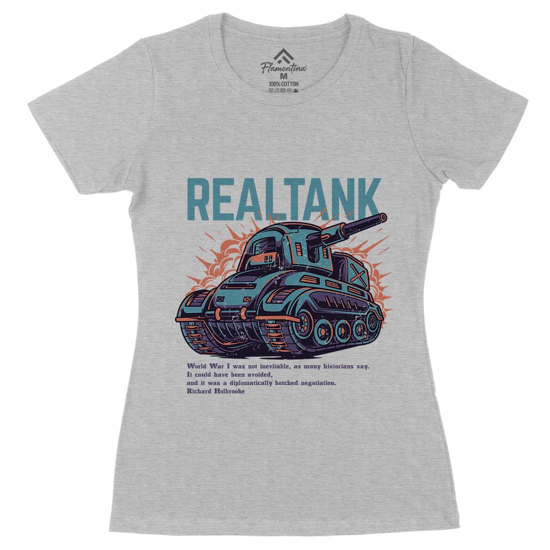 Tank Womens Organic Crew Neck T-Shirt Army D691