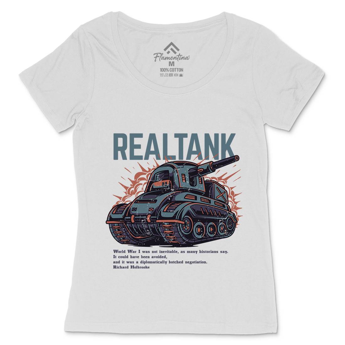Tank Womens Scoop Neck T-Shirt Army D691