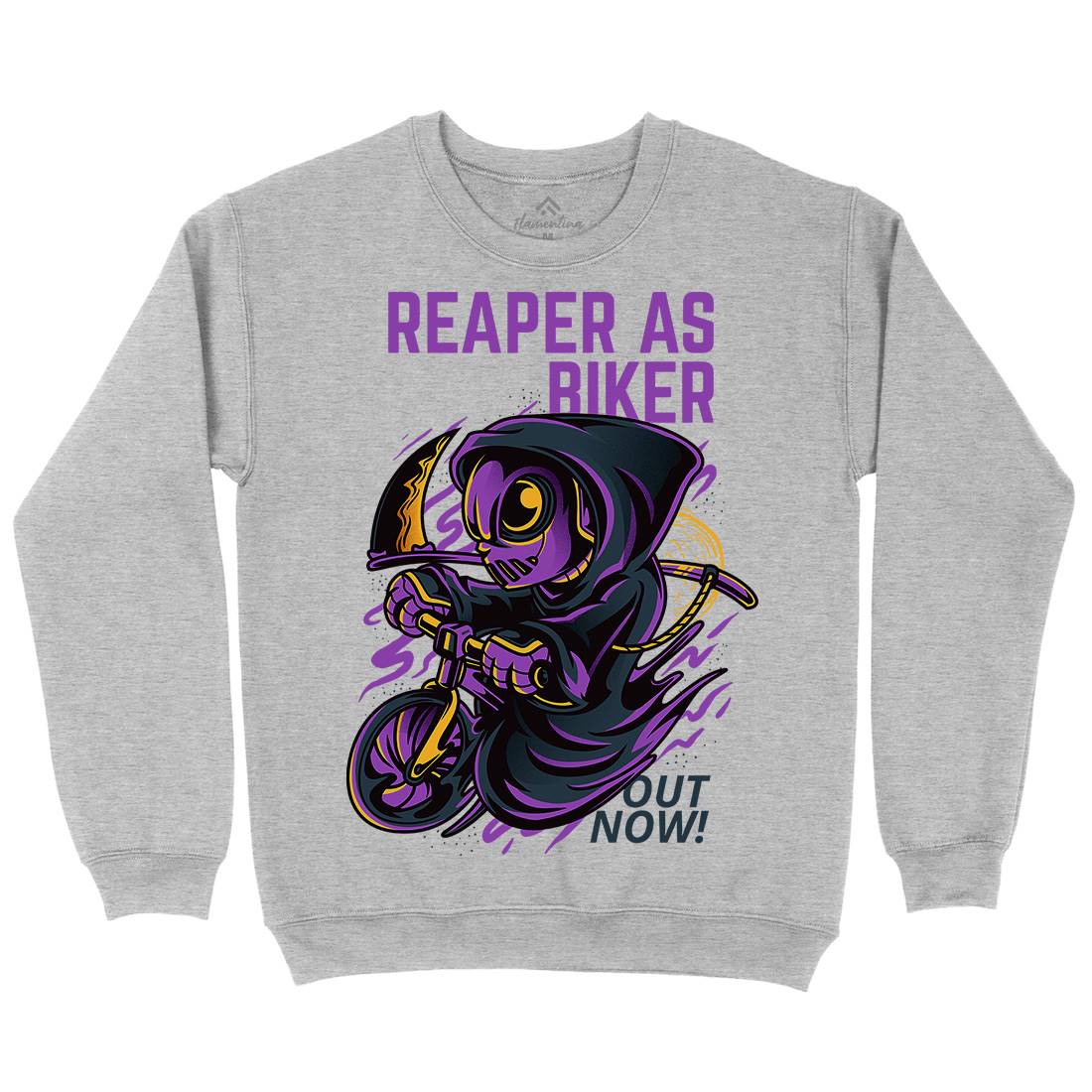 Reaper Biker Mens Crew Neck Sweatshirt Bikes D692