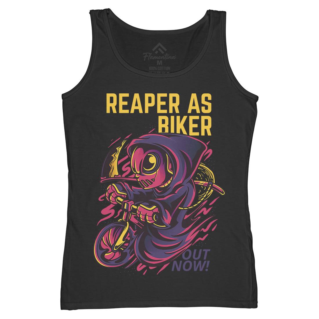 Reaper Biker Womens Organic Tank Top Vest Bikes D692
