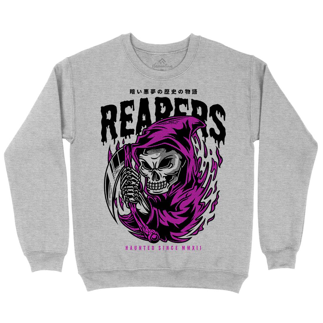 Grim Reaper Mens Crew Neck Sweatshirt Horror D693