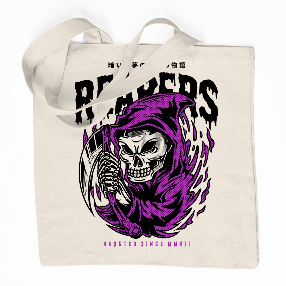 Grim Reaper Organic Premium Cotton Tote Bag Horror D693