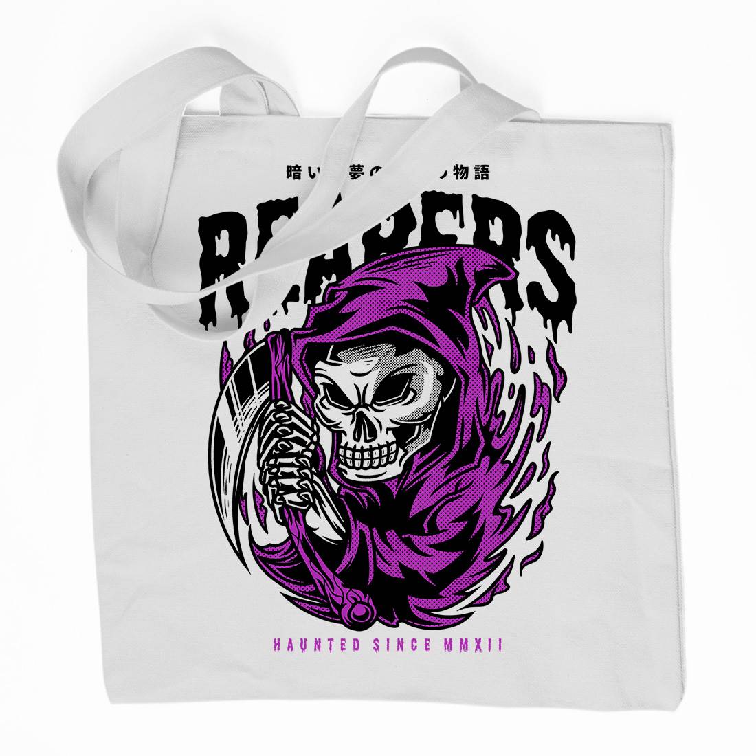 Grim Reaper Organic Premium Cotton Tote Bag Horror D693