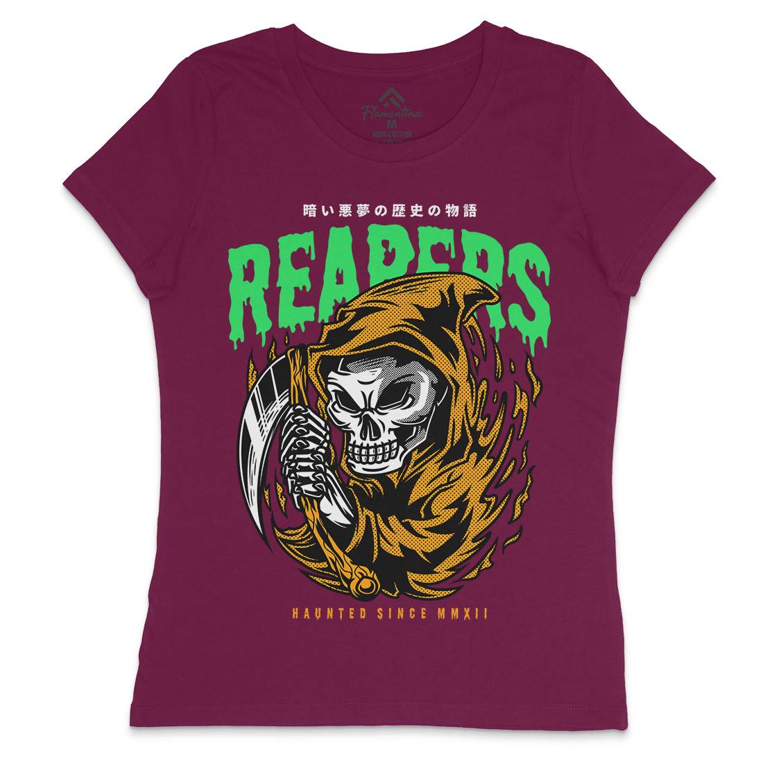 Grim Reaper Womens Crew Neck T-Shirt Horror D693