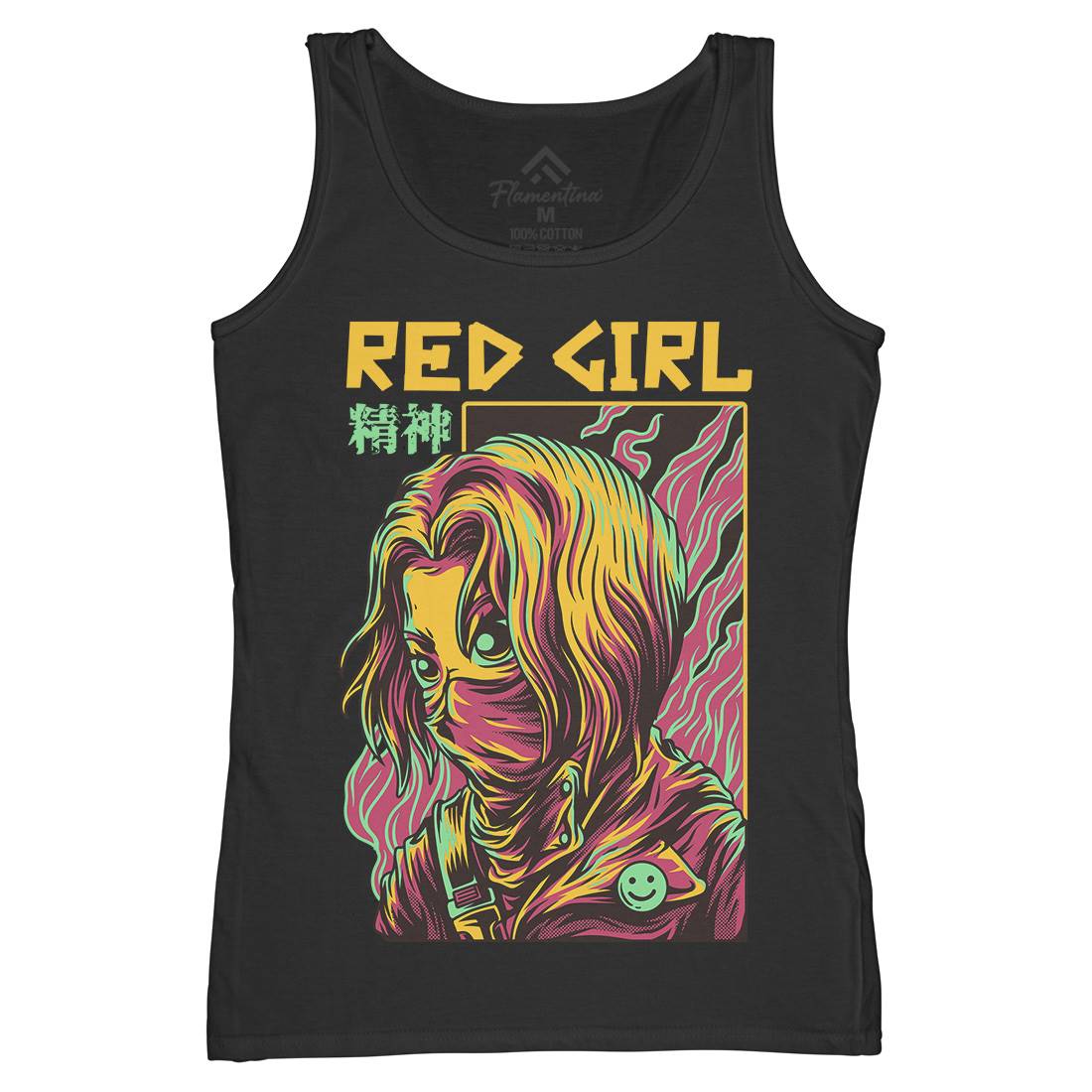 Red Girl Womens Organic Tank Top Vest Horror D694
