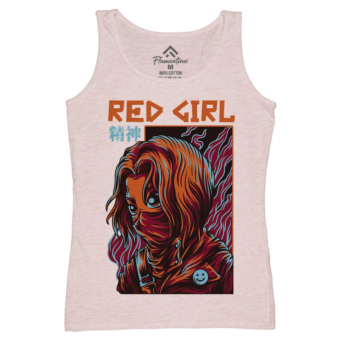 Red Girl Womens Organic Tank Top Vest Horror D694