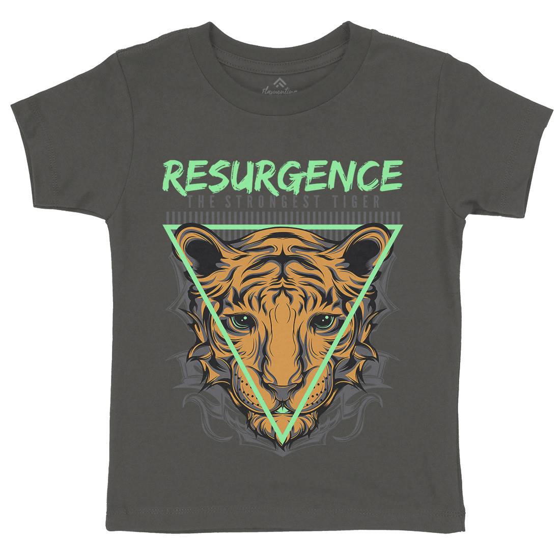 Strongest Tiger Kids Crew Neck T-Shirt Animals D695