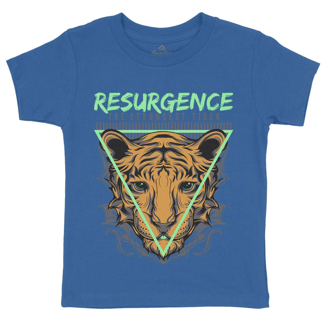 Strongest Tiger Kids Crew Neck T-Shirt Animals D695