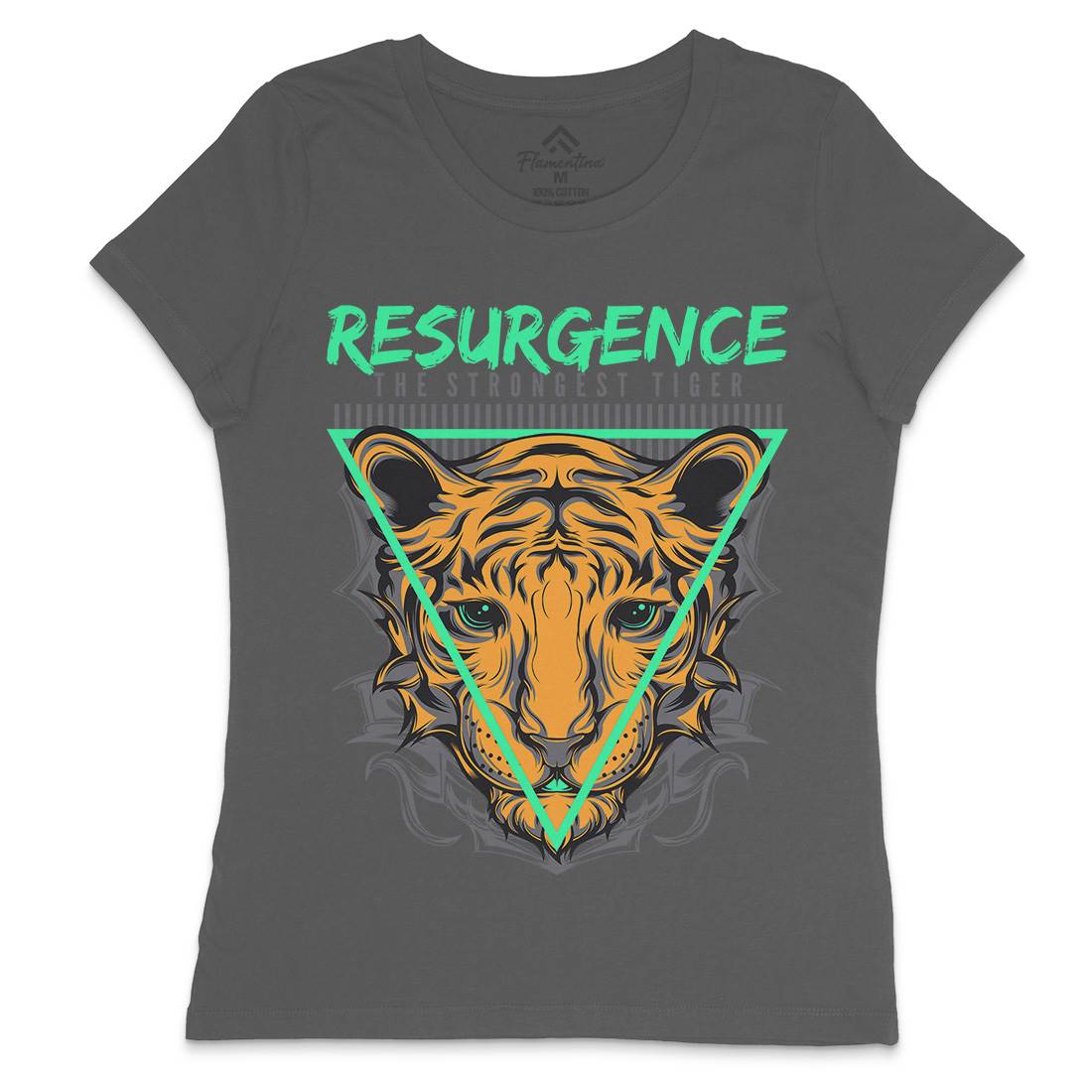 Strongest Tiger Womens Crew Neck T-Shirt Animals D695