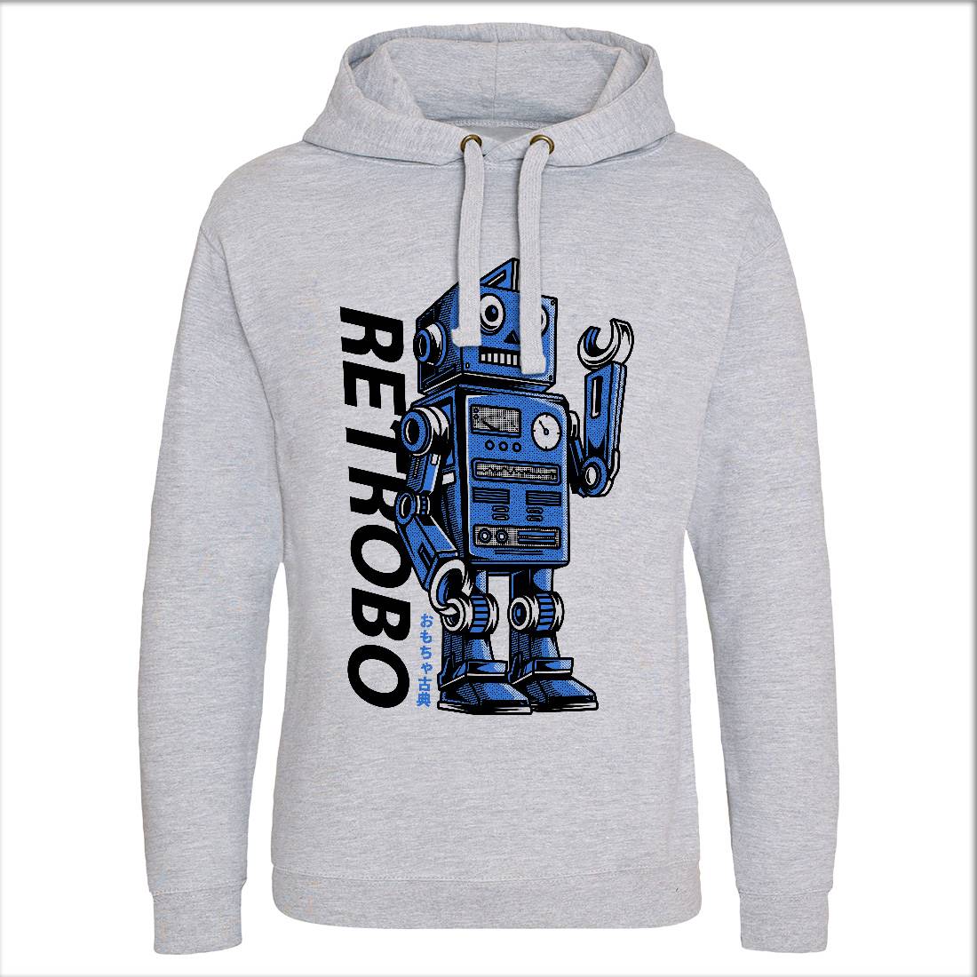 Retro Robot Mens Hoodie Without Pocket Space D696