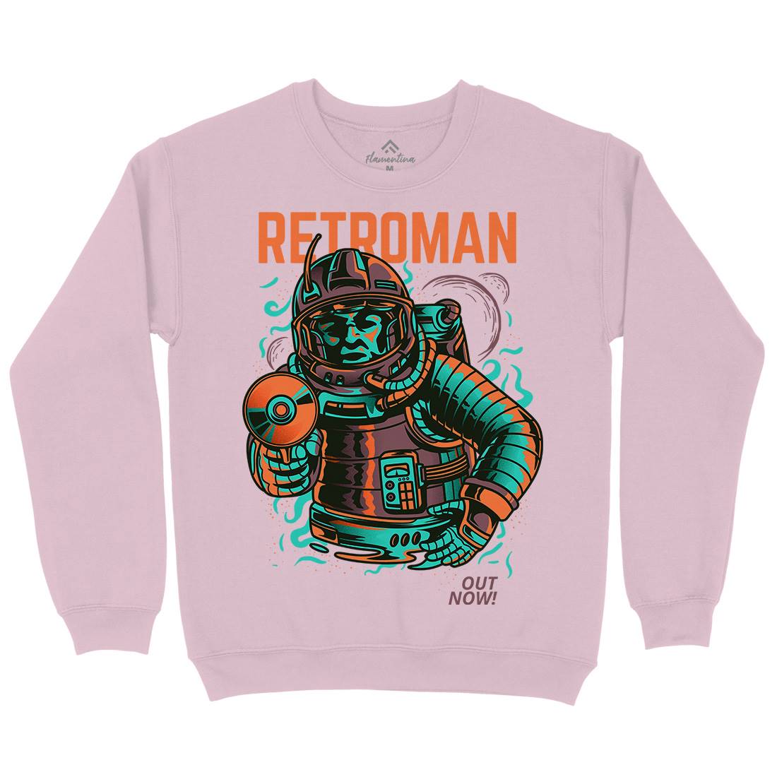 Retroman Kids Crew Neck Sweatshirt Space D697