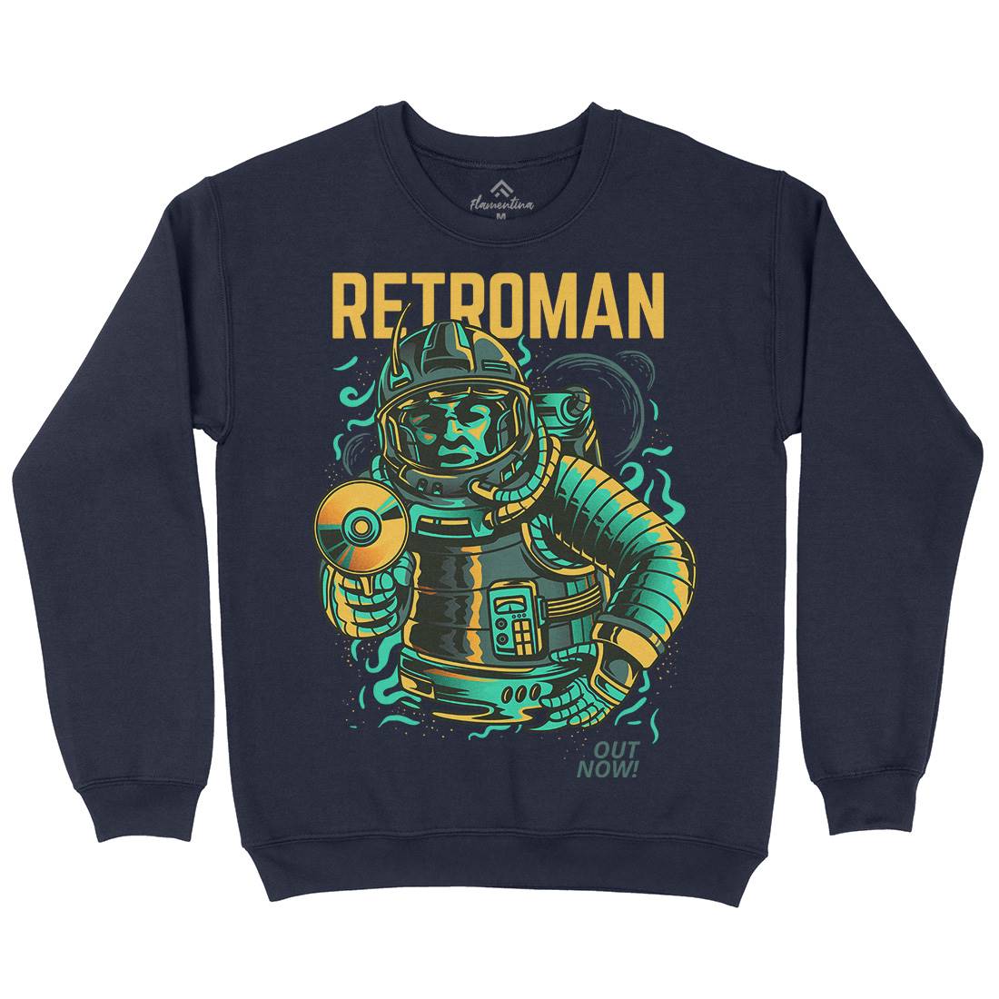 Retroman Kids Crew Neck Sweatshirt Space D697