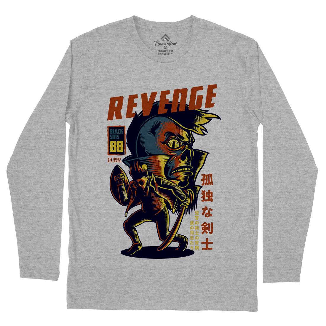 Revenge Mens Long Sleeve T-Shirt Warriors D698