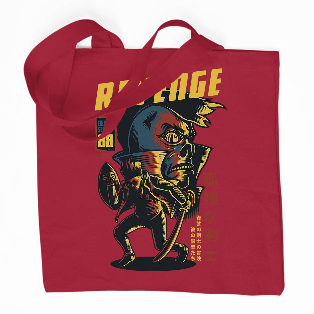 Revenge Organic Premium Cotton Tote Bag Warriors D698