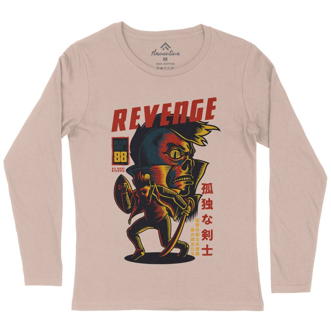 Revenge Womens Long Sleeve T-Shirt Warriors D698