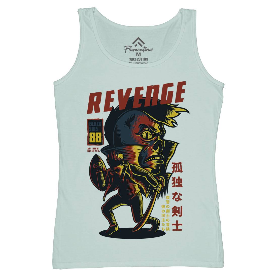 Revenge Womens Organic Tank Top Vest Warriors D698