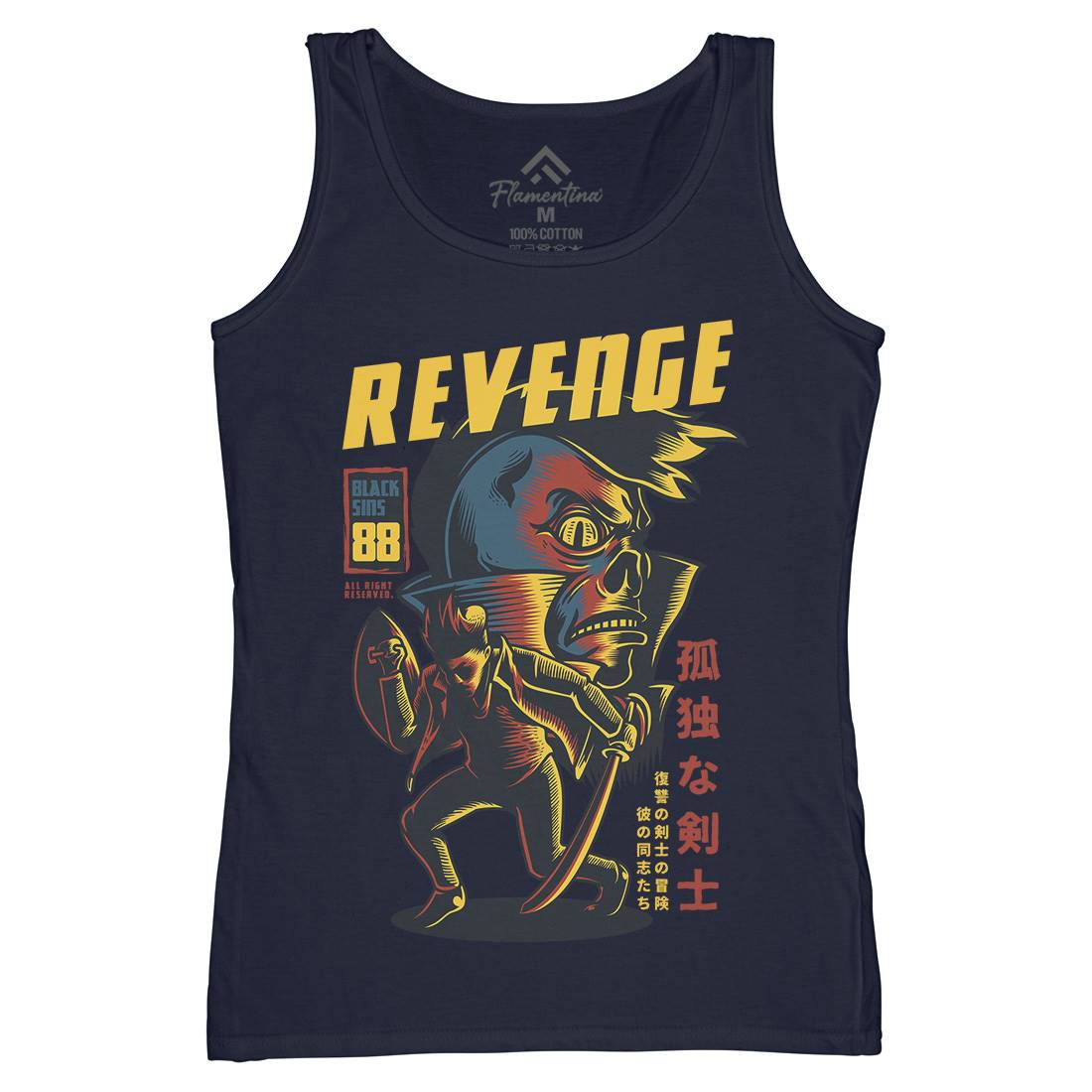 Revenge Womens Organic Tank Top Vest Warriors D698