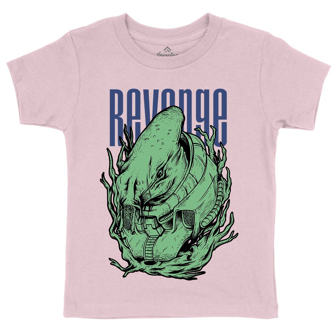 Revenge Alien Kids Organic Crew Neck T-Shirt Horror D699