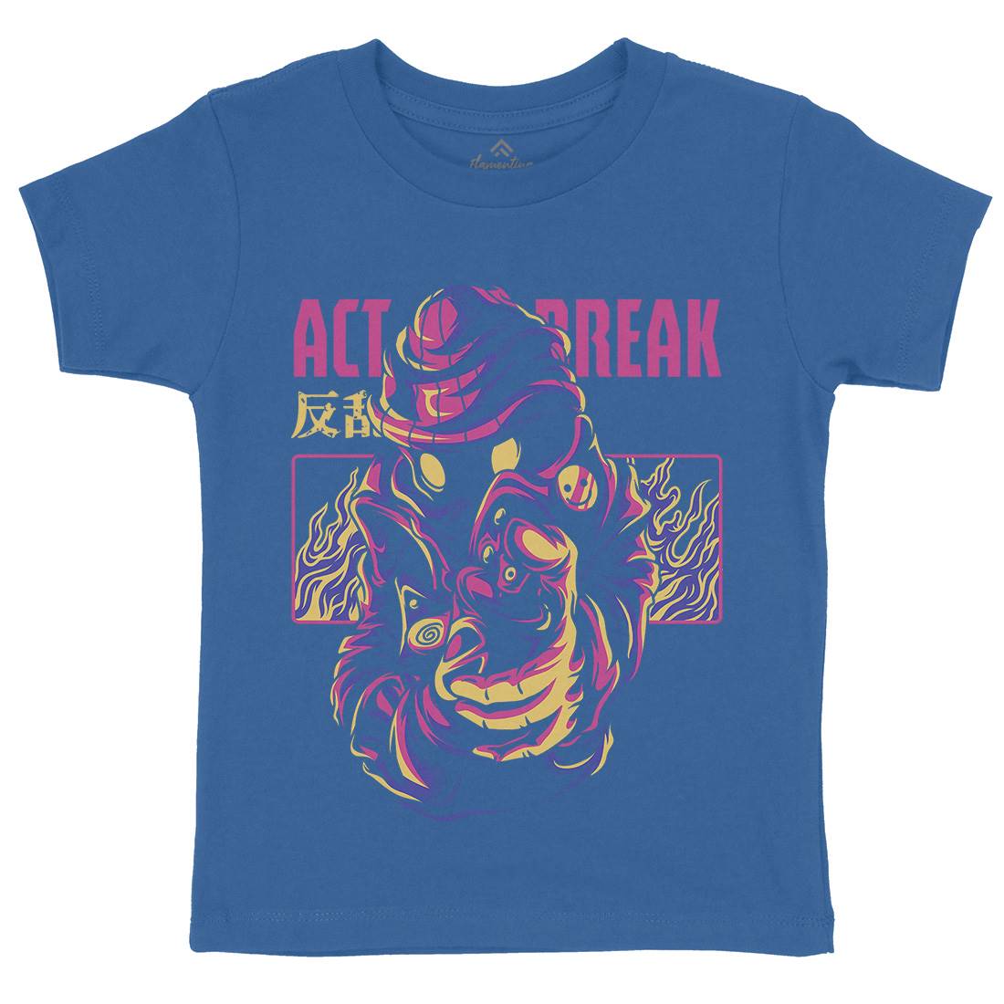 Act Break Kids Organic Crew Neck T-Shirt Graffiti D700
