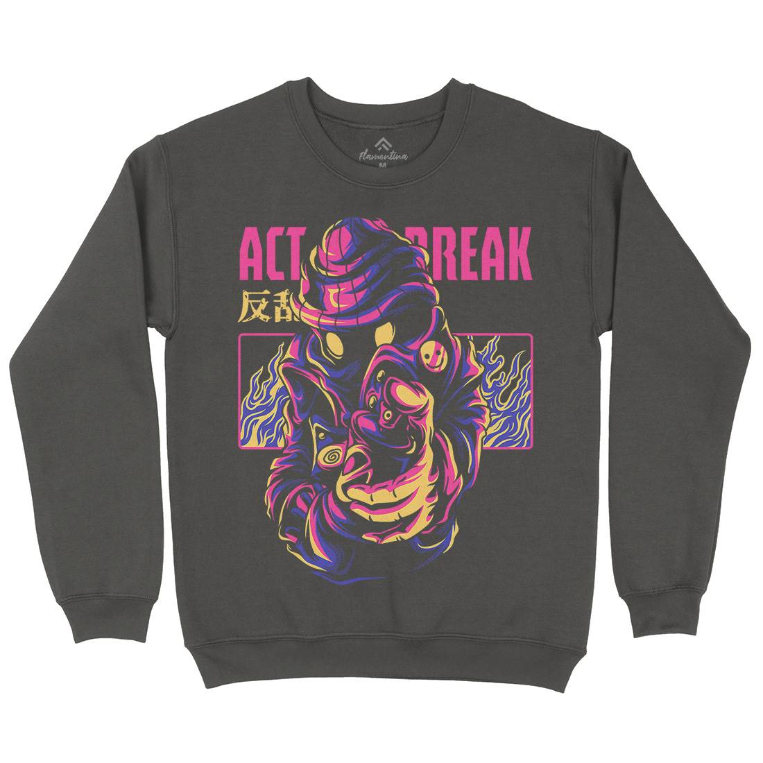 Act Break Kids Crew Neck Sweatshirt Graffiti D700
