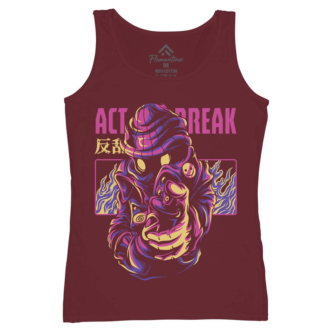 Act Break Womens Organic Tank Top Vest Graffiti D700