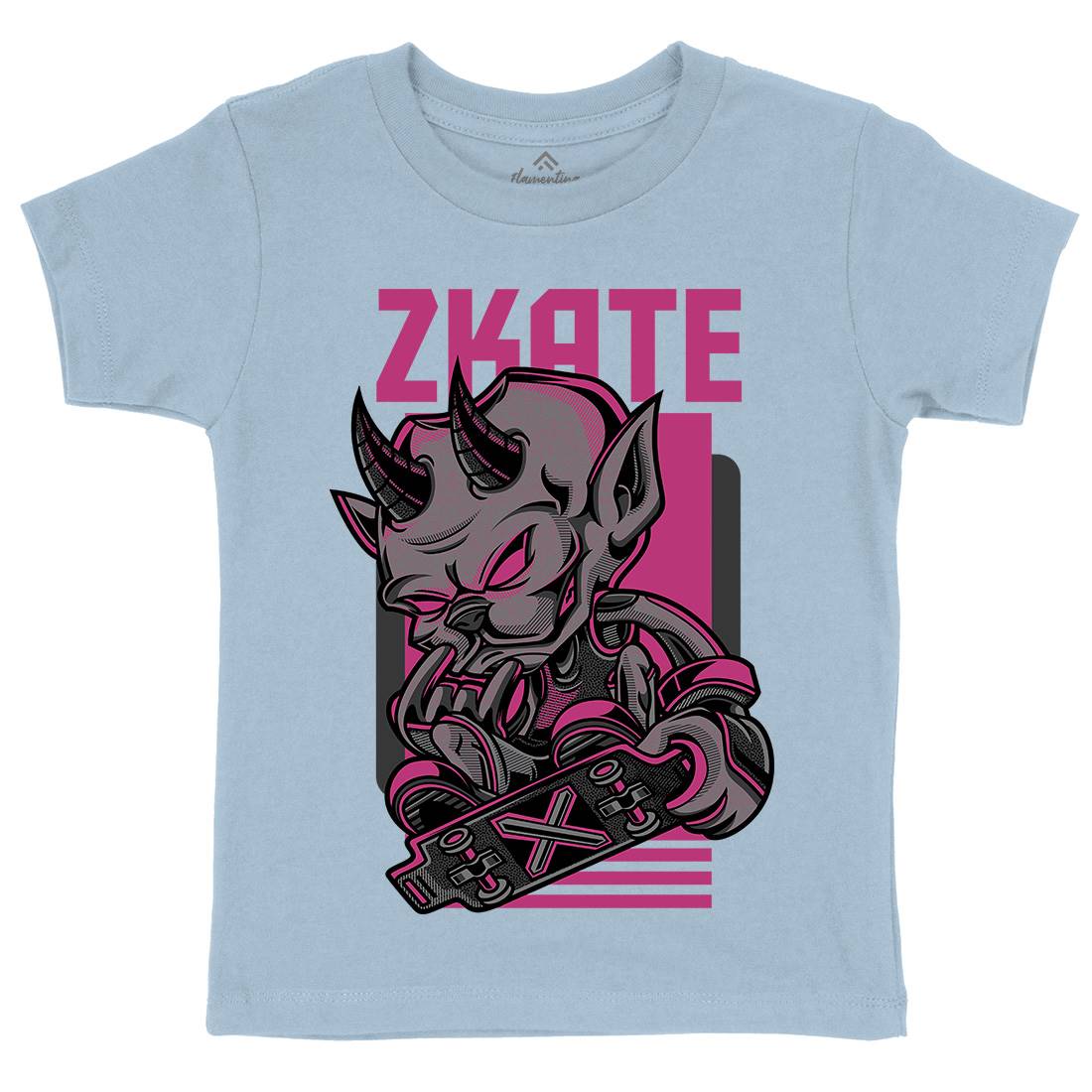 Devil Kids Crew Neck T-Shirt Skate D701