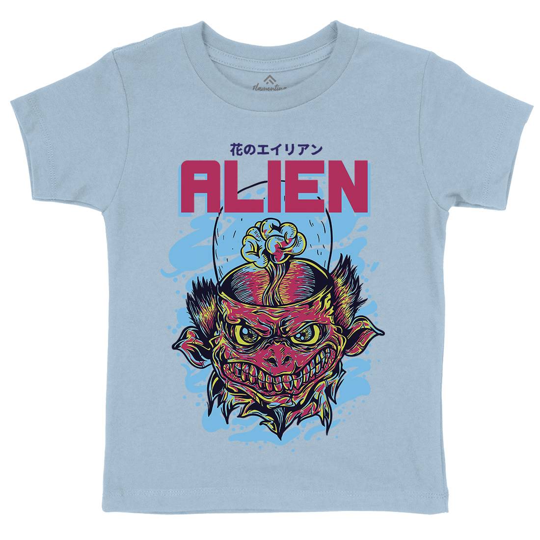 Alien Invaders Kids Crew Neck T-Shirt Space D702