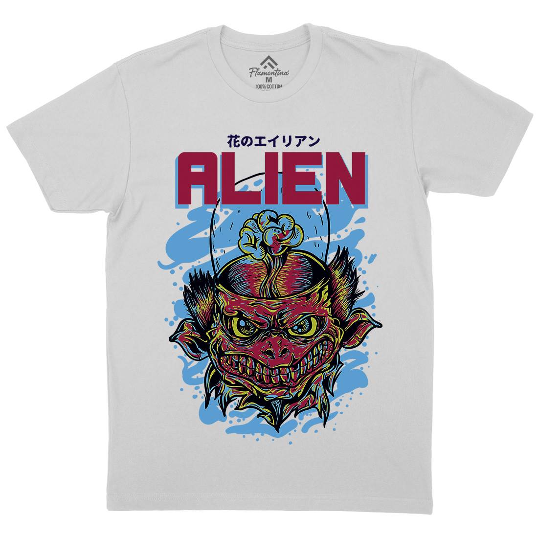 Alien Invaders Mens Crew Neck T-Shirt Space D702