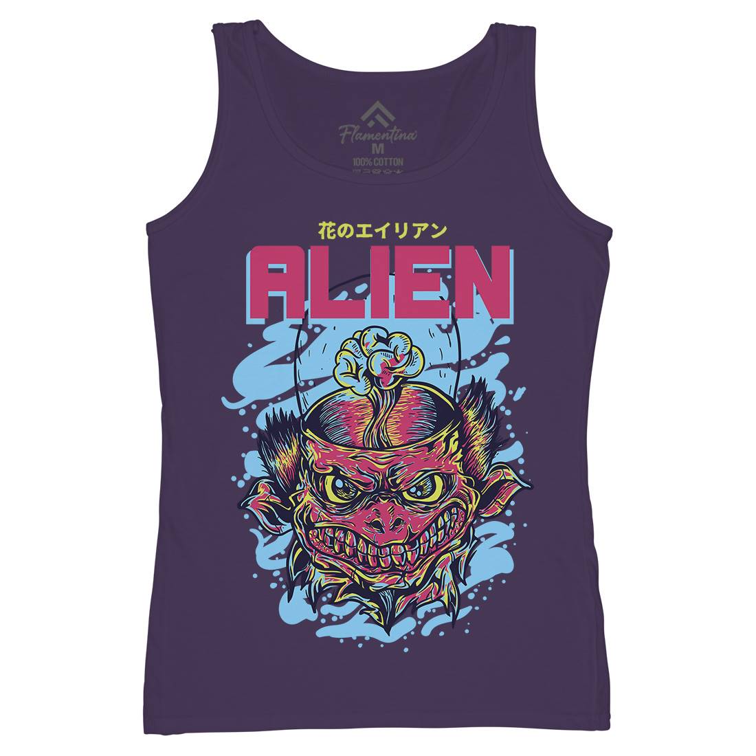 Alien Invaders Womens Organic Tank Top Vest Space D702