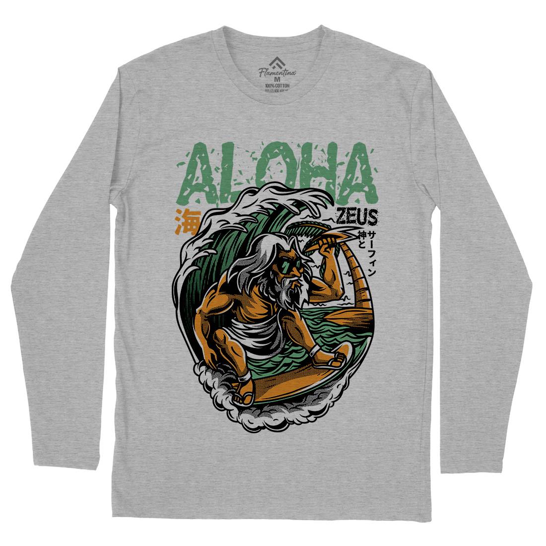 Aloha Zeus Mens Long Sleeve T-Shirt Surf D703