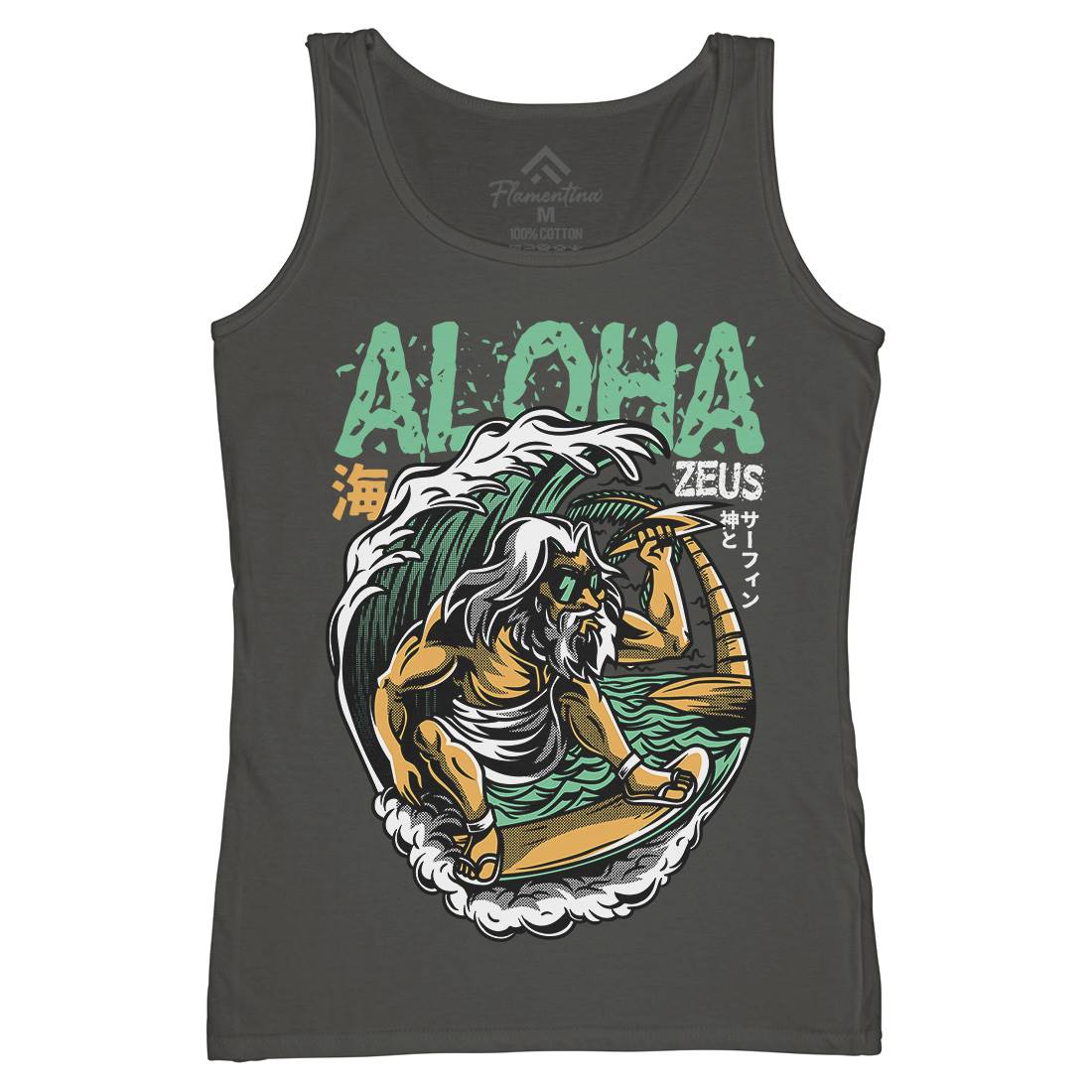 Aloha Zeus Womens Organic Tank Top Vest Surf D703