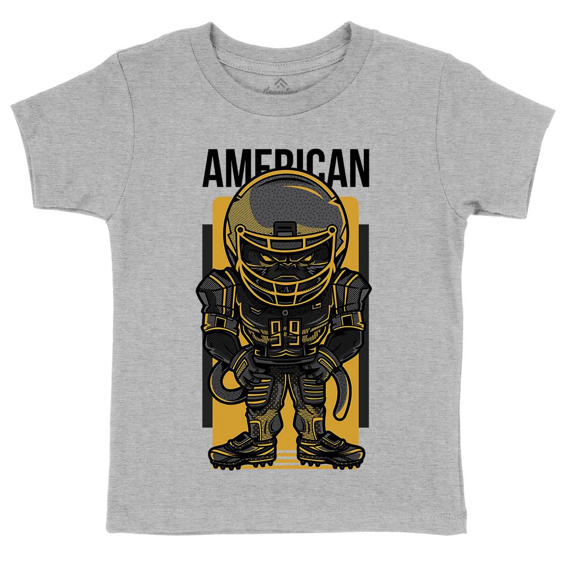 American Football Kids Crew Neck T-Shirt Sport D704