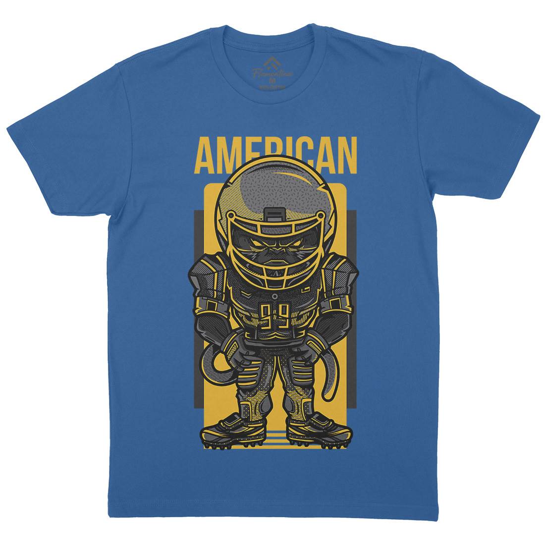 American Football Mens Crew Neck T-Shirt Sport D704
