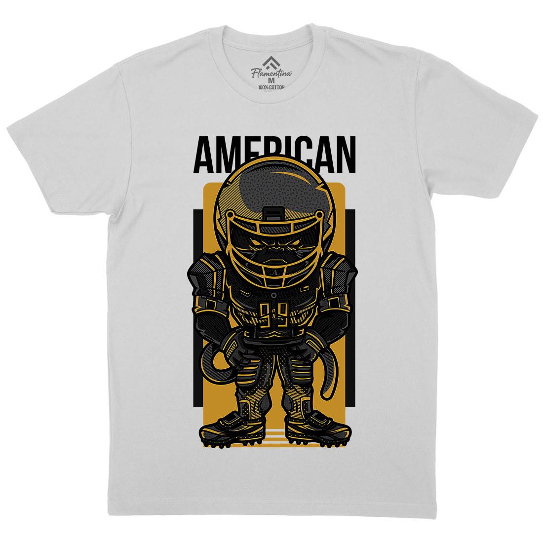 American Football Mens Crew Neck T-Shirt Sport D704