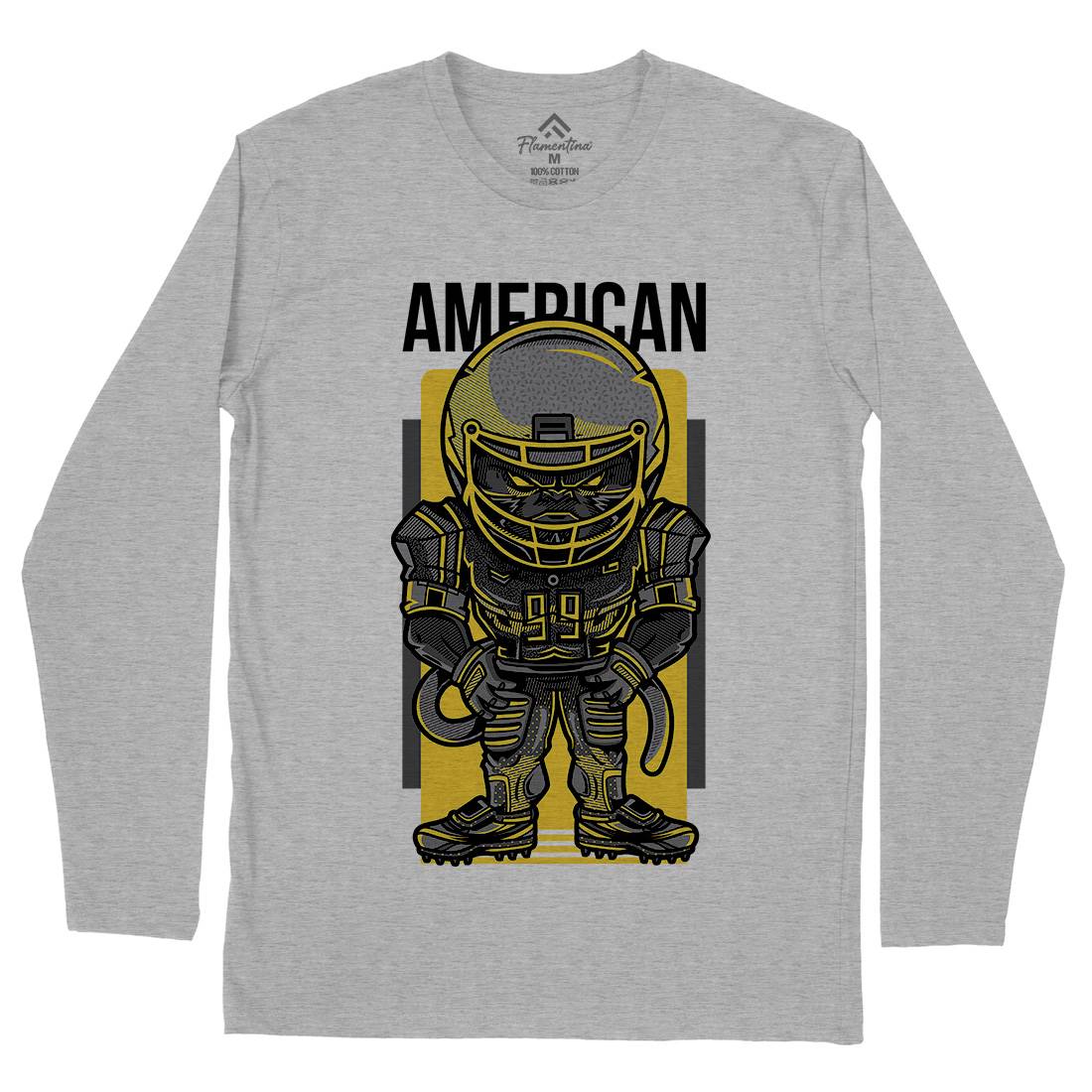 American Football Mens Long Sleeve T-Shirt Sport D704