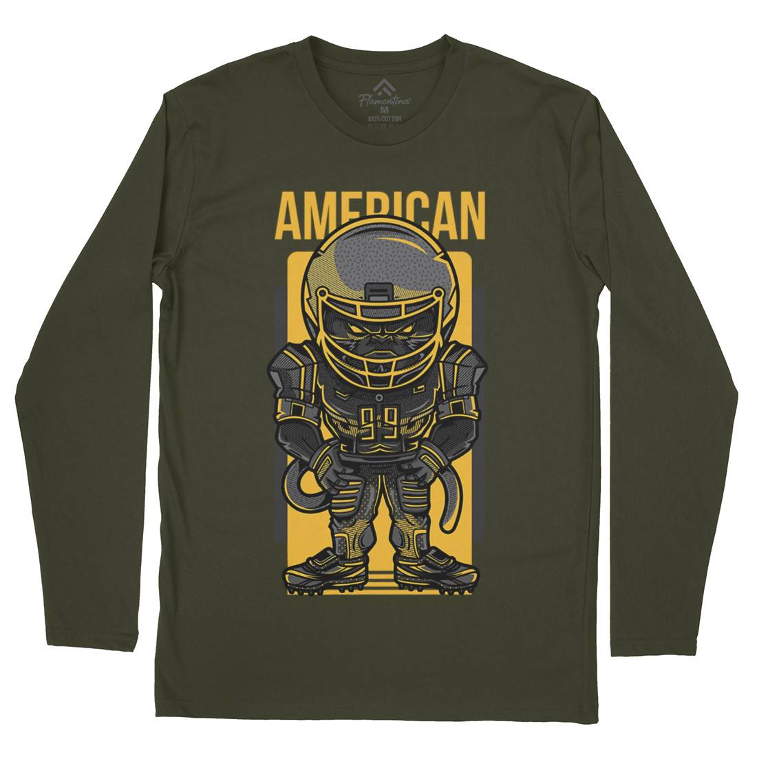 American Football Mens Long Sleeve T-Shirt Sport D704