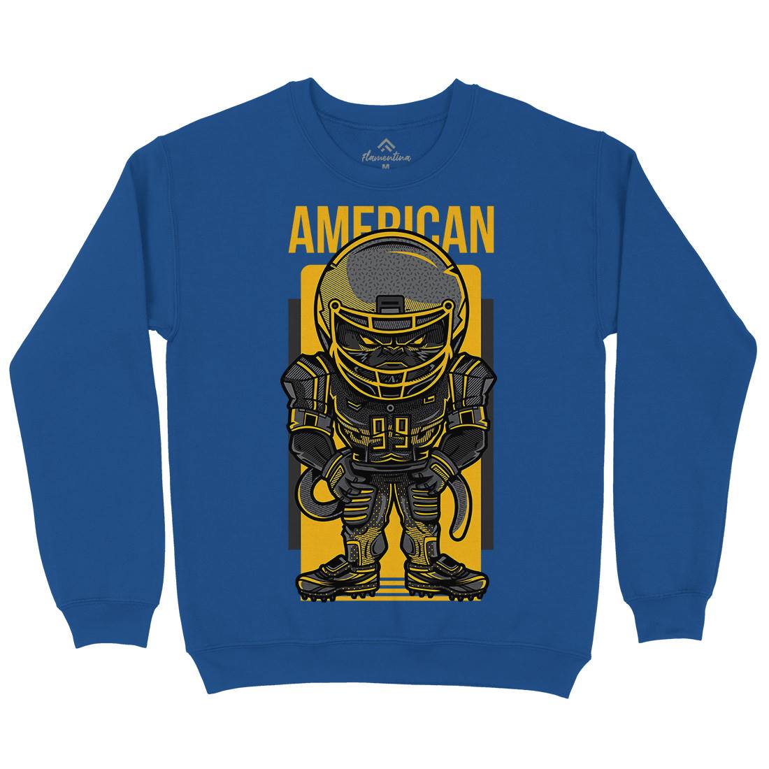 American Football Mens Crew Neck Sweatshirt Sport D704